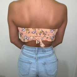 Blue Blush Jennifer Butterfly Tube Top(Peach)FINAL SALE Tops