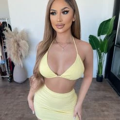 Tresser Larissa Skirt Set(Light Yellow)