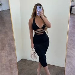 LA Lux Tops Lisa 2 Piece Set(Black)