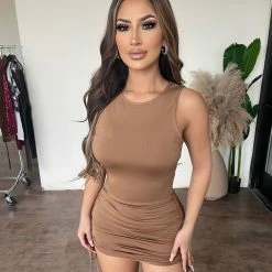 Sabora Sara Sleeveless Dress(Cognac)