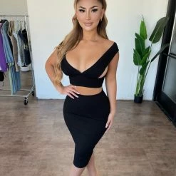 Bijou Jeanne 2 Piece Set(Black)