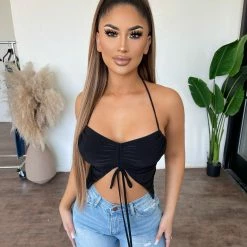 Tresser Tops Ulissa Halter Top(Black)