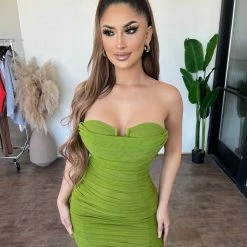 Salty Hilary Strapless Dress(Moss) Dresses/Rompers