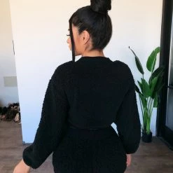 Day & Night Nora Fuzzy Matching Set(Black)(final Sale)