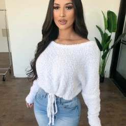 Miracle Mina Sweater Top(White) Tops