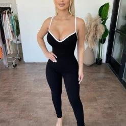 La Luxe Talula Cami Jumpsuit(Black)