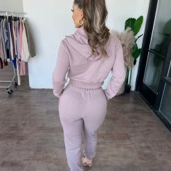 Rosio Tyler Jogger Sweatpants(Mocha) Bottoms