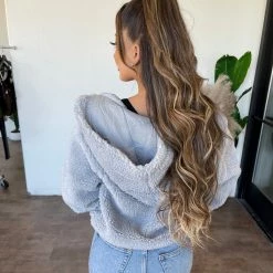 Miss Love Blake Fur Jacket(Pale Blue)