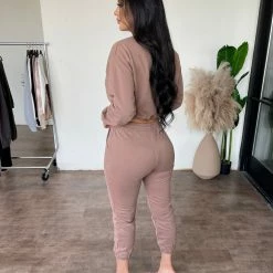 Cali URBN Dana Matching Set(Mocha) Tops