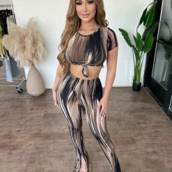 Codigo Tops Perla 2 Piece Set(Brown)