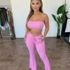 New Pink Tops Deborah 2 Piece Set(Candy Pink)
