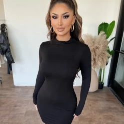 CEFIAN Dresses/Rompers Dior Long Sleeve Dress(Black)