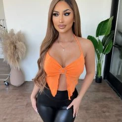 Tresser Liberty Halter Top(Orange) Tops