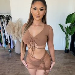 Ree Bees Tops Vanessa Bikini Set(Brown)