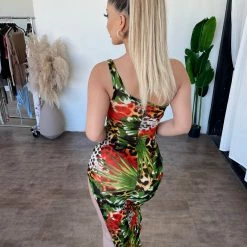 La Luxe Dresses/Rompers Lola One Strap Print Dress(Multi)