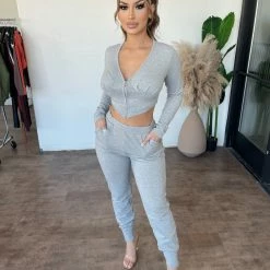 Bijou Kendall Zipper Set(Heather Grey)