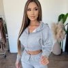ANWND Liam Cropped Zipper Hoodie(Heather Grey) Tops