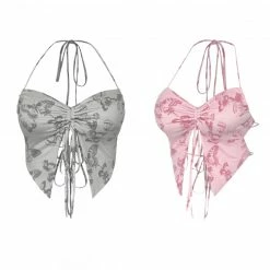 Tresser Elizabeth Cropped Top(Grey) Tops