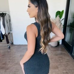 Junie Rebecca Tank Dress(Black)