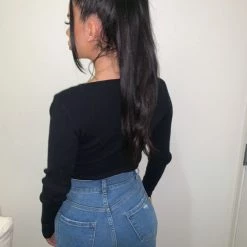 Hey Babe Tops Lacey Long Sleeve Bodysuit(Black)FINAL SALE