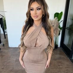 Salty Dresses/Rompers Kate Halter Dress(Tan)