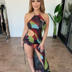 BLANC Dresses/Rompers Silvie Dress(Red/Multi)