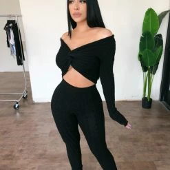 36.5 Dani Twist Set(Black) Tops