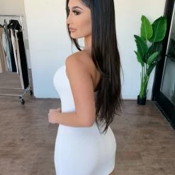 La Luxe Tamara One Strap Dress(Off White) Dresses/Rompers