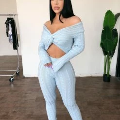 36.5 Dani Twist Set(Baby Blue) Tops