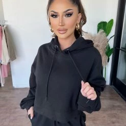 Mind Code Tops Kelly Hoodie(Black)