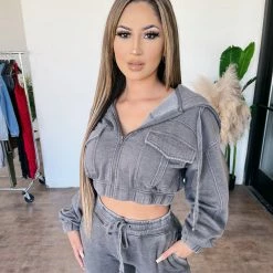 Mind Code Alexander Zipper Hoodie(Charcoal) Tops