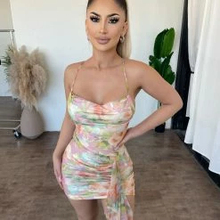 Edit By Nine Elise Cami Dress(Blush Multi) Dresses/Rompers