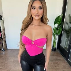 Tresser Jazlyn Crop Top(Fuchsia) Tops