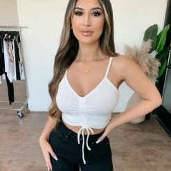 Cotton Candy Gretchen Cami Top(White) Tops