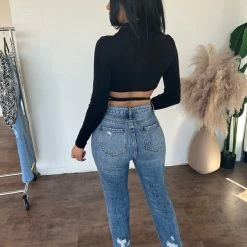Vibrant Billy High Rise Mom Jeans(RUNS SMALL/SIZE UP)