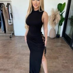 Spring Haze Angelica Lace Back Dress(Black) Dresses/Rompers