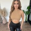 Tic Toc Janessa Cropped Top(Taupe) Tops