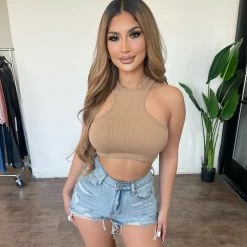 ANWND Tops Felicia Tank Top(Mocha)