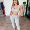 Junie Tops Lucy Tank Matching Set(Heather Grey)