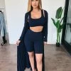 ERIKOOTD Tops Demi 3 Piece Set(Navy)