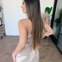 Junie Kayla Cami Tie Dye Dress (Beige Multi)