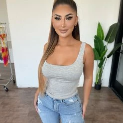 Betty Ootd Aurea Tank Top(Heather Grey)