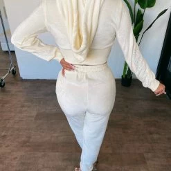 HOT & DELICIOUS Tops Angelica Rhinestone Set(Ivory)