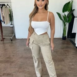 Beige Botany Bottoms Anali Pants(Tan)