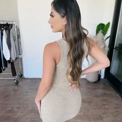 Junie Rebecca Tank Dress(Taupe)