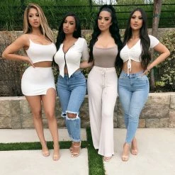 ERIKOOTD Tops Annie Short Sleeve Top(Off White)FINAL SALE