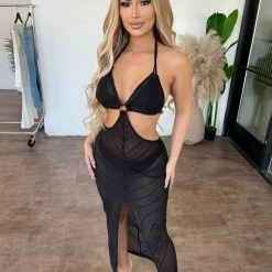 Bear Dance Dresses/Rompers Paige Cami Knit Dress(Black)