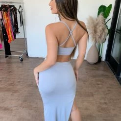 Junie Jamie Cami Dress(Sliver)