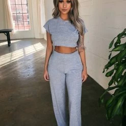 Evenuel Soria 2 Piece Set(Heather Grey) Tops