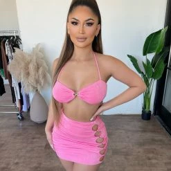 Ootdfash Electra Skirt Set(Pink)